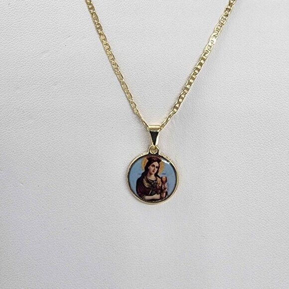 Brand NEW Brazilian 18k Gold Filled Saint Barbara Necklace - Picture 3 of 5
